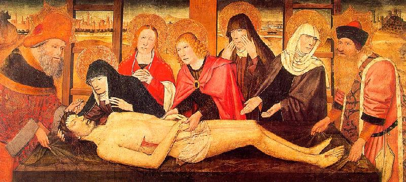 Jaume Huguet The Lamentation of Christ, canvas France oil painting art